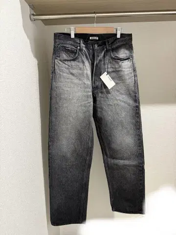 AURALEE SELVEDGE FADED HEAVY WIDE DENIM
