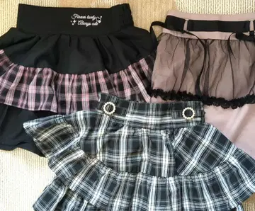 양산형 지뢰계 정리 미니 스커트 플레어 스커트