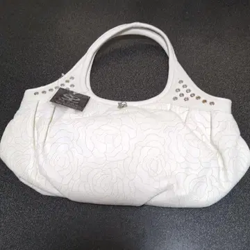 사보이 화이트 꽃무늬 핸드백