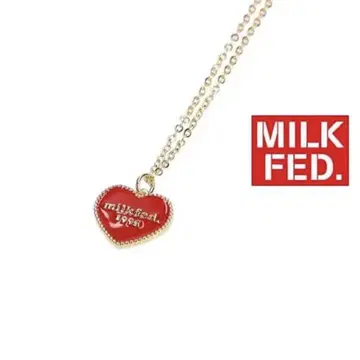 밀크페드 milkfed. 하트 로고 목걸이 레드 골드