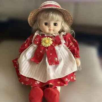 빨간 꽃무늬 드레스 인형 (주)오오이케