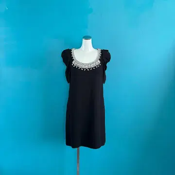 1620 그레이스 콘티넨탈 비쥬 장식 블랙 포멀 드레스 36