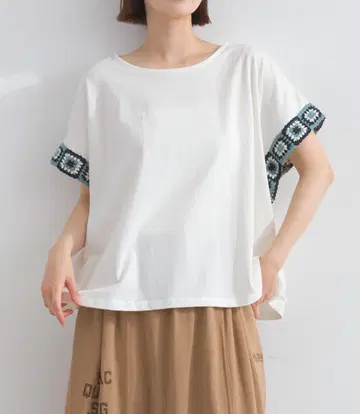 16/OE 천축 코바늘 디자인 티셔츠