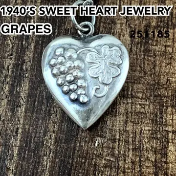 스위트하트 주얼리 포도 그레이프 실버 빈티지 목걸이 NAVY