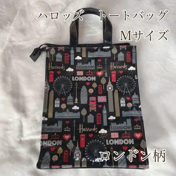 [새상품급] Harrods 해롯 토트백 런던 패턴 A4 사이즈
