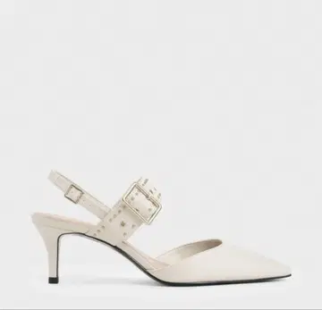 찰스앤키스 스터드 스트랩 펌프스 초크 화이트