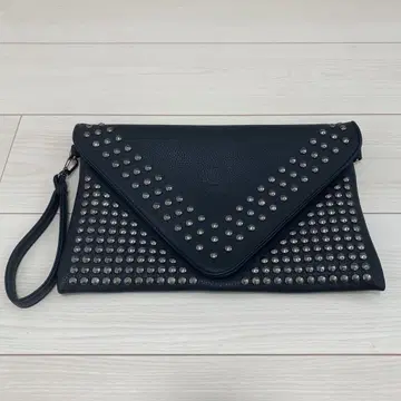 [새상품급] 블랙 가죽 클러치백