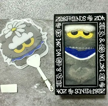 2 ZO&FRIENDS 팝업 ZOA 봉제 인형 키링 미니 부채