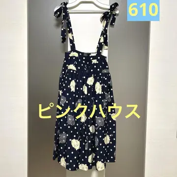 핑크하우스 오버롤 스커트