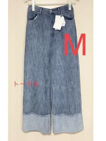 시마무라 츠지 노조미 Ange Charme 롤업 데님 팬츠 M 연한 파랑