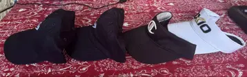 미사용 젝시오 던롭 챔피언 캡과 바이저 4개 세트 블랙 & 화이트