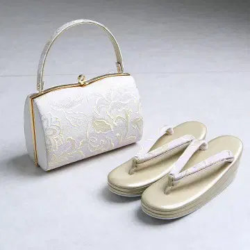 [새상품] 포멀용 오비 직물 조리 백 세트 24cm 03489