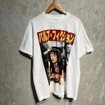 새상품 XL Pulp Fiction 펄프 픽션 반팔 티셔츠