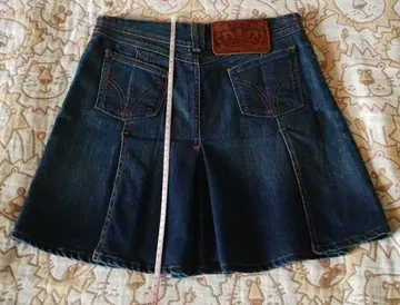 D&G 블루 데님 플레어 스커트