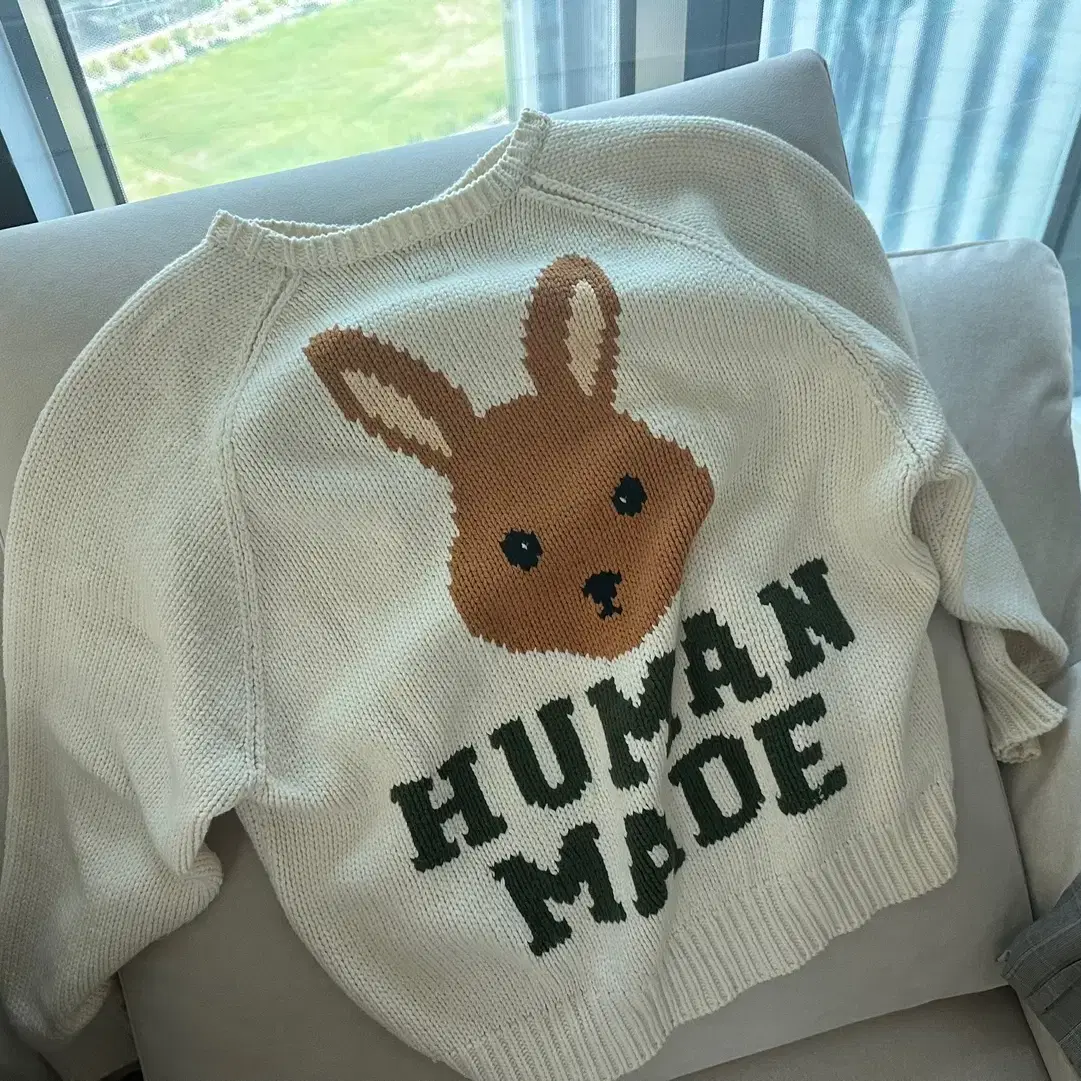 HUMAN MADE DUCK JACQUARD KNIT SWEATER M HUMAN MADE RAGLAN SLEEVE