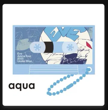 Eve UnderBlue 복권 뮤직 키링 aqua