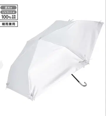 franc franc 차광 리본 접이식 우산 50cm 실버 (우천 겸용)
