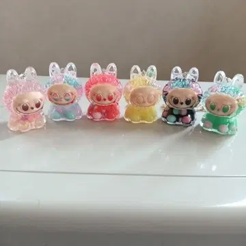 리본 부부 액체 오일 미니 키링