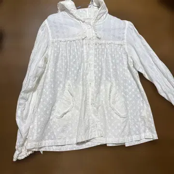 새상품급 PINK HOUSE 꽃무늬 격자 레이스 블루종 핑크하우스