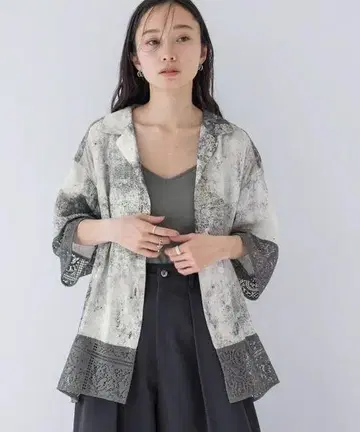 JEANASIS 지나시스 레이스 트림 보카시 셔츠 SS