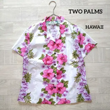 TWO PALMS 투 팜스 하이비스커스 알로하 셔츠 XS 하와이