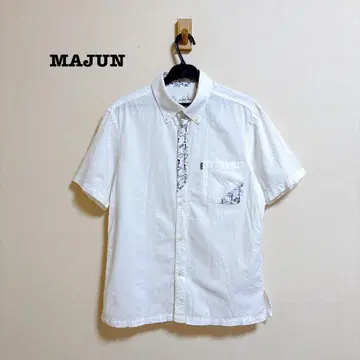 MAJUN 마준 카리유시 셔츠 버튼 다운 화이트 M 사이즈
