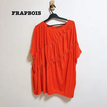 컨디션 최상 FRAPBOIS 프렌치 개더 티셔츠 오렌지