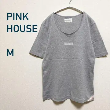 PINK HOUSE 핑크하우스 반팔 티셔츠 밑단 부분에 귀여운 로고