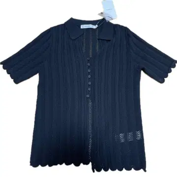 moussy COTTON KNIT OPENWORK 가디건