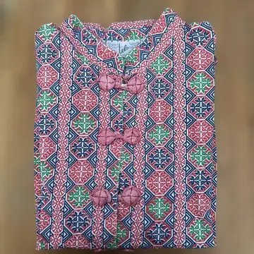 화려한 셔츠 티티카카 tela 인도산 차이나 버튼