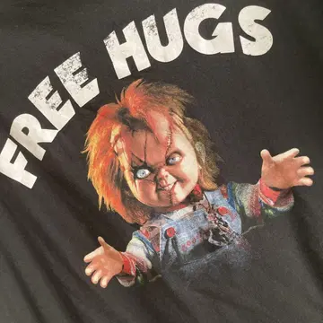 처키 FREE HUGS 티셔츠 구제 의류