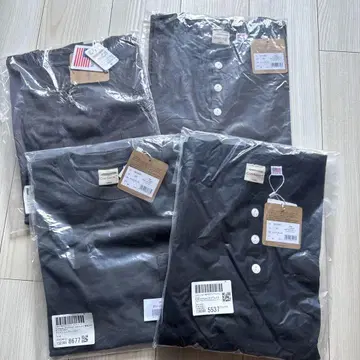 goodwear 티셔츠 헨리넥 4벌 세트 L