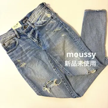 [미사용 새상품] moussy 데미지 데님 팬츠 사이즈 25