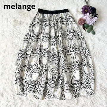 melange 멜란지 개성 패턴 프린트 벌룬 스커트 올 패턴
