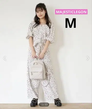 익명 배송 MAJESTICLEGON 레트로 플라워 올인원 M