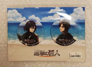 [미개봉] 진격의 거인 가라오케 철인 빅 캔뱃지 엘렌 미카사