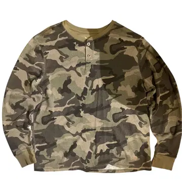 00s faded glory camo thermal l/s tee xl