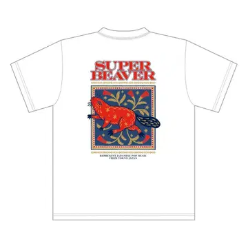 SUPER BEAVER 월 아트 티셔츠 화이트 L