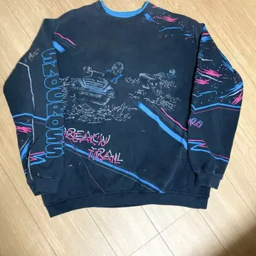 USA제 빈티지 snocross 소매 프린팅 맨투맨