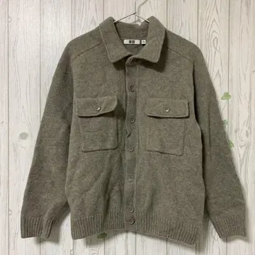 UNIQLO 유니클로 라무 니트 자켓 가디건 그레이 XL 사이즈