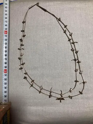 스털링 실버 페티쉬 2연 목걸이 빈티지