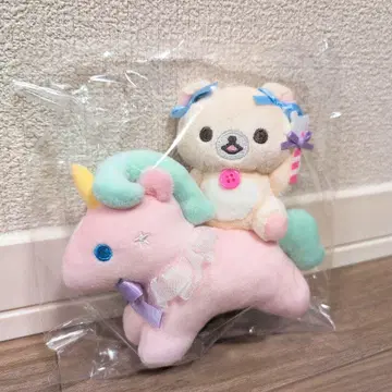 코리락쿠마 하늘의 빙글빙글 솜사탕 장면 봉제 인형