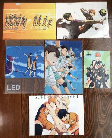 하이큐!! 사운드트랙 주제가 CD 애니메이트 특전 클리어 파일 6점