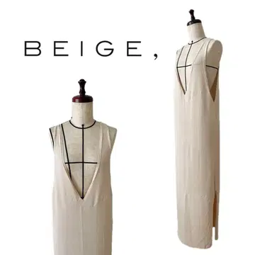 BEIGE, 베이지 핑크 베이지 썸머 니트 원피스