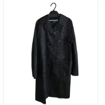 어도어 ADORE 자카드 블랙 체스터 코트