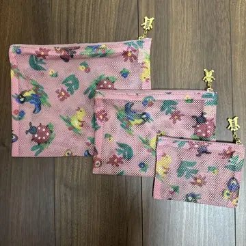 페일러 하이디 메쉬 파우치 핑크 3세트