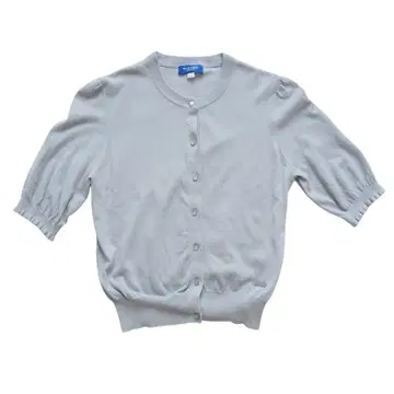 BLUELABEL 블루라벨 가디건 퍼프 슬리브 블루 반팔