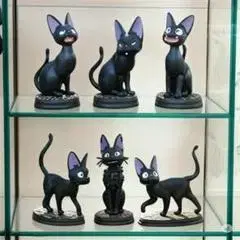 마녀 배달부 키키 지지 6개 세트 검은 고양이 피규어