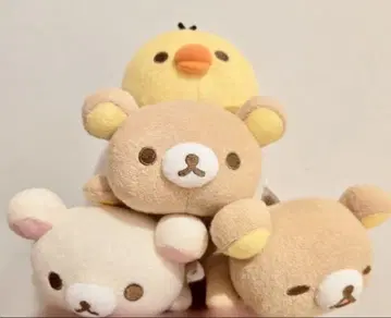 리락쿠마 타월 원단 엎드린 봉제인형 전4종 세트