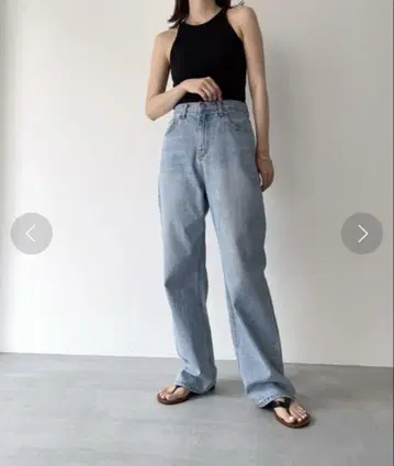 CANAL JEAN El mar 루즈 스트레이트 데님 팬츠